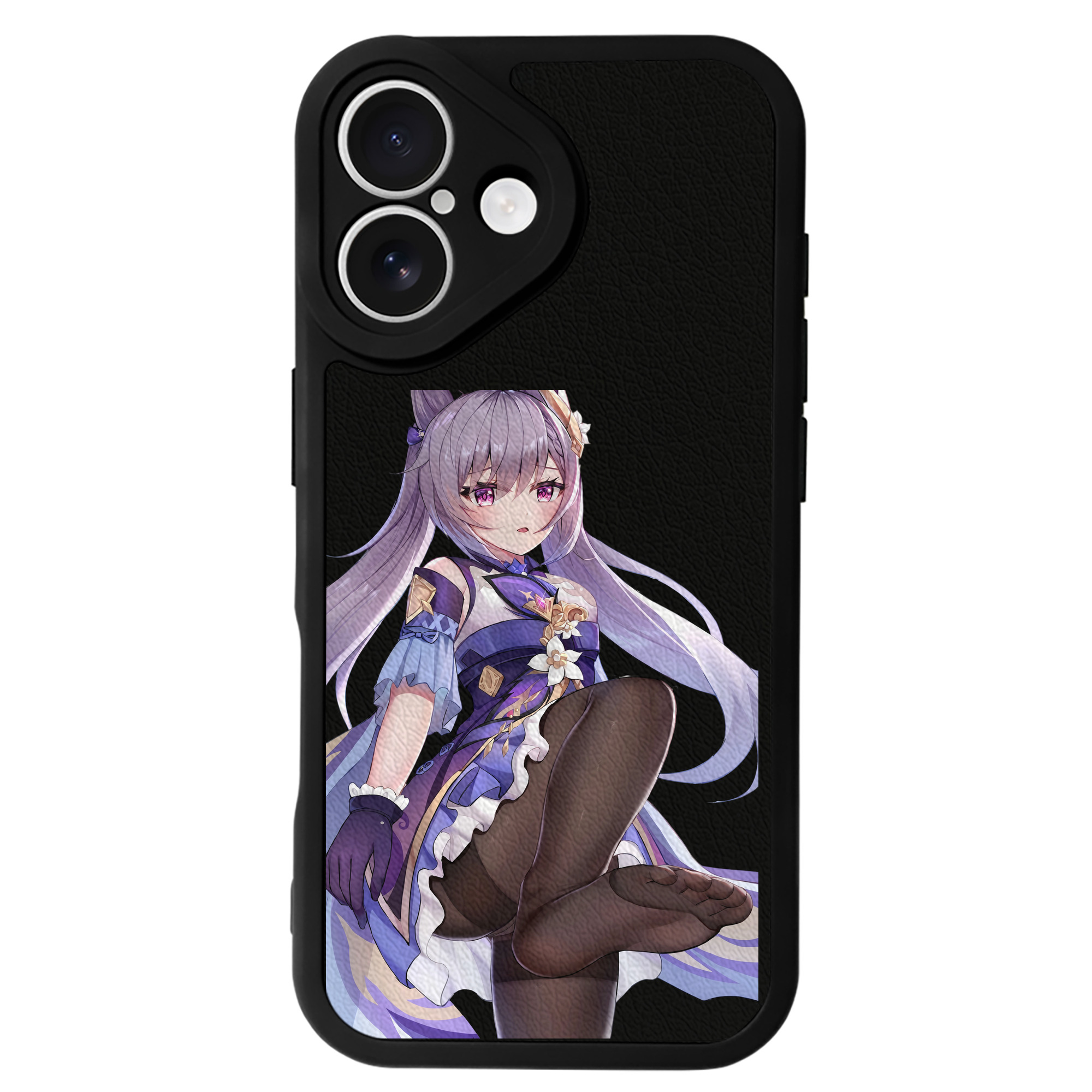 げんし神 刻晴 こくせい genshin Kokusei 【iPhone 16シリーズ対応】シリコンスマホケース（レザー調） 材質：シリコン